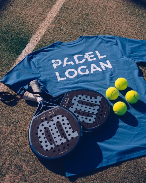 Padel racquets, balls and a Padel Logan shirt
